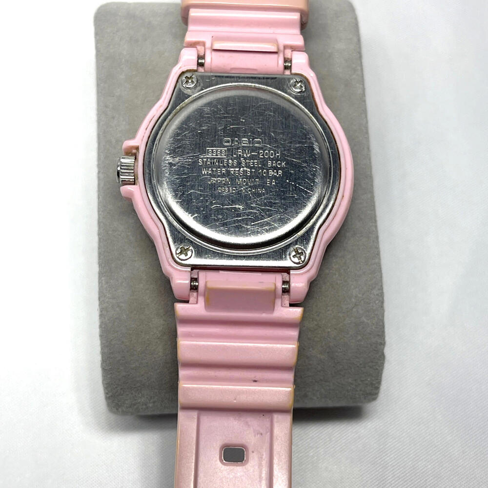 Casio Women's 100m Analog Pink Resin Watch LRW-200H - NEW Battery - Picture 4 of 7
